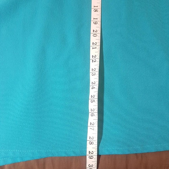 Allie Coosh Womens Blouse Green Turquoise Sz Small Spring Tunic Lagenlook Easter - Picture 12 of 13